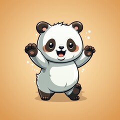 Cute Panda Dabbing , Cartoon Graphic Design, Background Hd For Designer