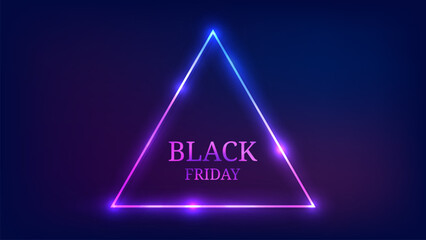 Black Friday inscription in neon frame