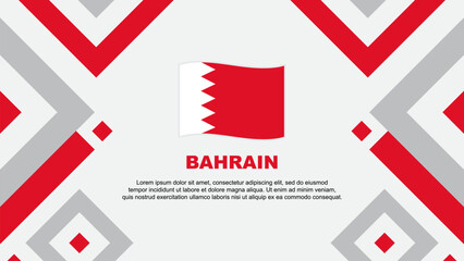 Bahrain Flag Abstract Background Design Template. Bahrain Independence Day Banner Wallpaper Vector Illustration. Bahrain Template