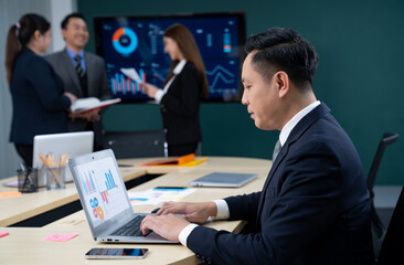 asian business people working at office