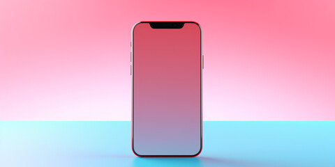 Cellphone with copy space. Creative background with mockup space. Illustration