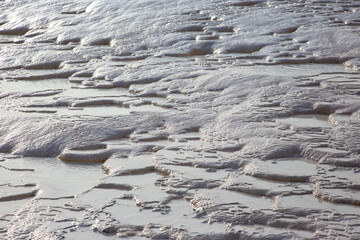 travertines in Pamukkale, Turkey. geology and mineral rock