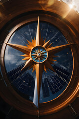 Obraz premium compass symbolizing renewable energy