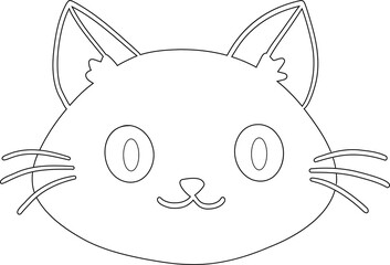 Cat muzzle drawing decoration and design.
