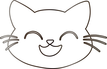 Cat muzzle drawing decoration and design.