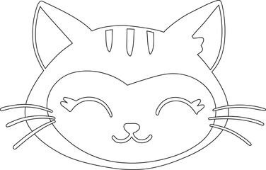 Cat muzzle drawing decoration and design.