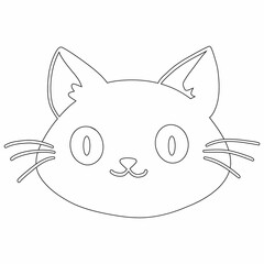 Cat muzzle drawing decoration and design.
