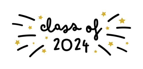 Class of 2024 Graduation Handwritten text