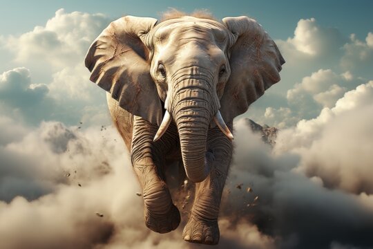 elephant in the clouds