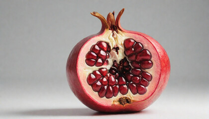 pomegranate fruit on white background