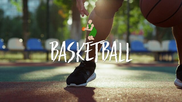 Basketball Throwing Animated Scribble Intro Title