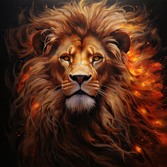 Naklejka premium dashadyunina lion