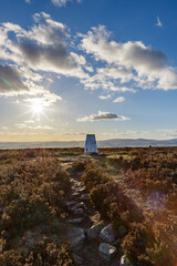 thrunton trig at sunset