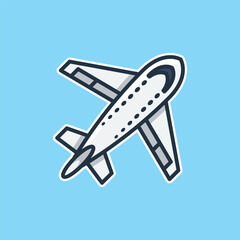 Unique cute a plane with bird's eye view