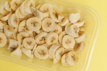 Frozen banana cuts for smoothies and homemade ice cream	