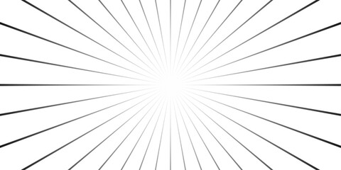 Obraz premium Abstract seamless geometric pattern consisting of speed lines. Set of isolated center speed lines. The flying particles. The movement from center. Black lines on a white background.