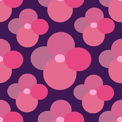 Seamless pink flower pattern vector illustration