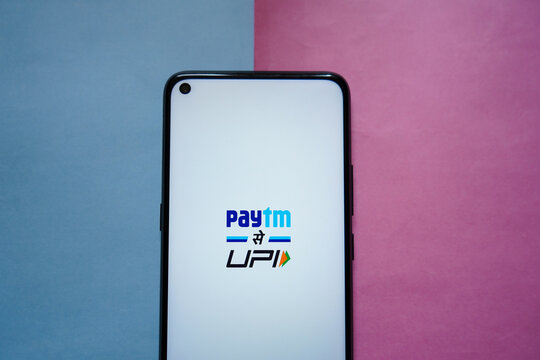 UPI payment app Paytm on mobile screen  