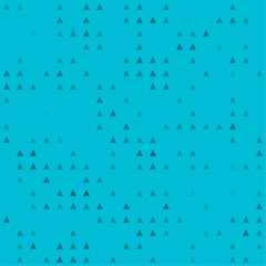 Abstract seamless geometric pattern. Mosaic background of black triangles. Evenly spaced  shapes of different color. Vector illustration on cyan background