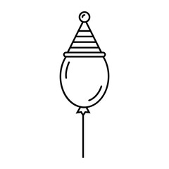 Balloon and hat icon