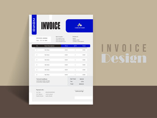 
Invoice Design. Business invoice form template. Invoicing quotes, money bills or pricelist and payment agreement design templates. Tax form, 
bill graphic or payment receipt.