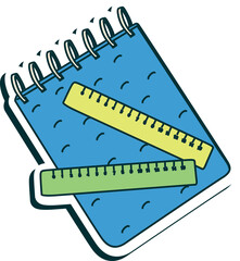 Vector Stationary Sticker Binder