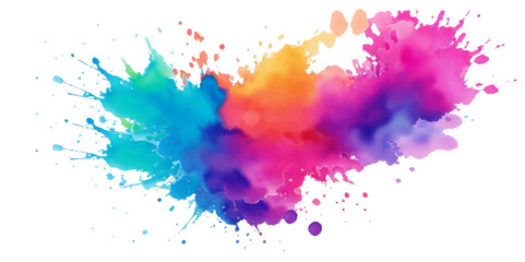 A Colorful Brushed Painted Abstract Background watercolor illustration background ,Paint stains with spots, blots, grains, splashes. Colorful wallpaper.	