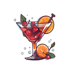 DRINK COCKTAIL MOCK TAIL WITH ORANGE FRUIT SERVE