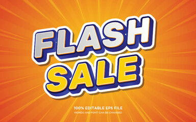Flash Sale 3d editable text style effect