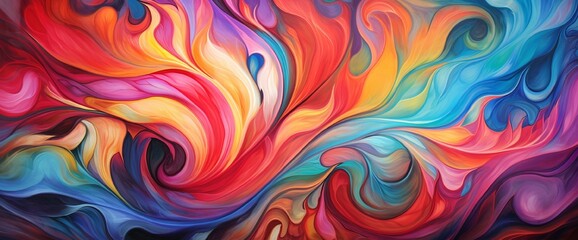 A vibrant explosion of colors blending together in an abstract pattern.
