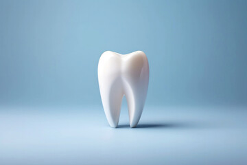 a healthy white tooth isolated on light background. dental care concept. - obrazy, fototapety, plakaty