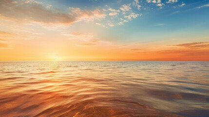 Naklejka na ściany i meble sunsunrise water sunset ocean landscape illustration background golden, sea sun, nature beautiful sunsunrise water sunset ocean landscape