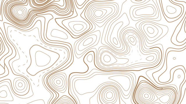 Abstract topographic map in brown colors
