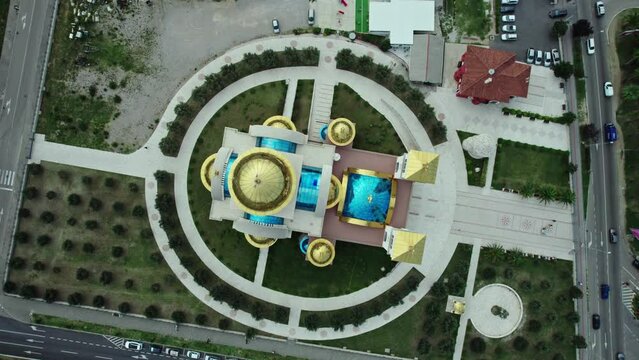 Aerial view of the cathedral Church of St. Jovan Vladimir in Bar/Montenegro