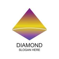 Diamond logo design simple concept Premium Vector