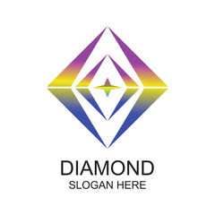 Diamond logo design simple concept Premium Vector