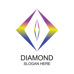 Diamond logo design simple concept Premium Vector