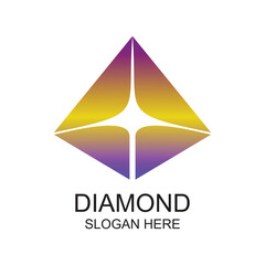Fototapeta premium Diamond logo design simple concept Premium Vector