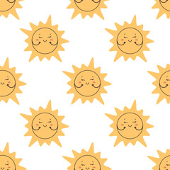 pattern seamless hot sun hot sun character