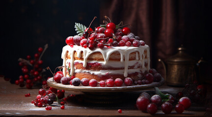  Christmas cakes desserts, cranberry cake