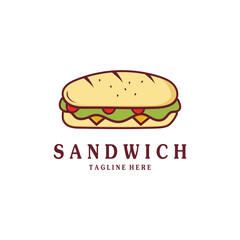 Sandwich Logo Template with Vector Concept