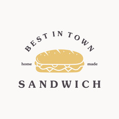 Sandwich Logo Template with Vector Concept