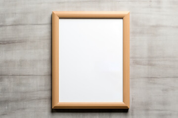 Wooden frame. Empty space, wooden frame, wall in autumn by Generative AI