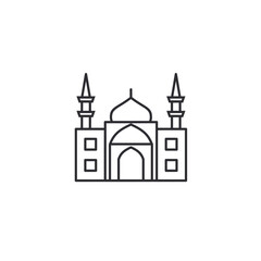 vector illustration of mosque icon