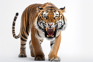 Fototapeta premium Closeup the tiger on white background
