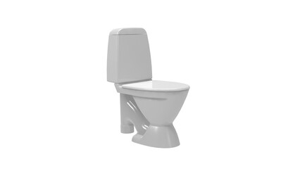 Toilet bowl 3d render isolated 