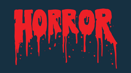 horror blood typography design