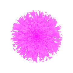 pink ball on a white background