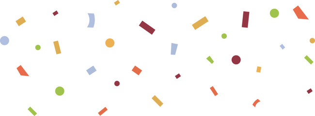 Confetti isolated on white