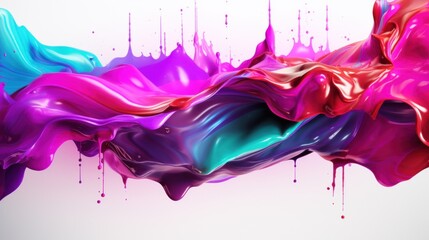 A close up of a colorful liquid painting